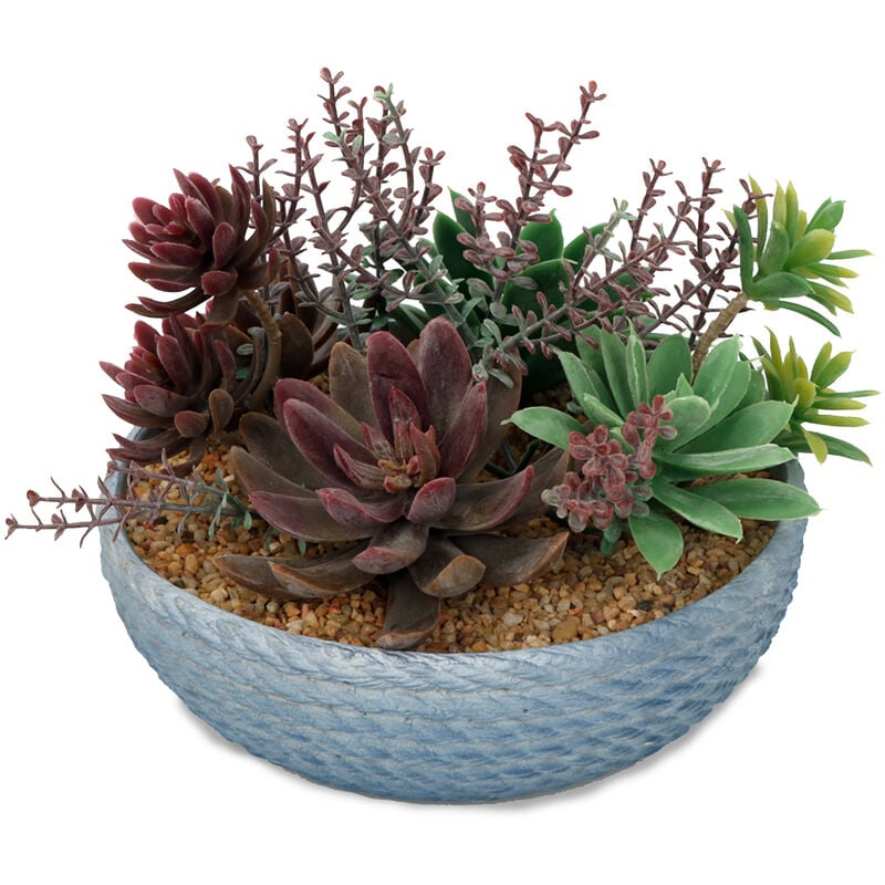 Planta Artificial Suculento 16cm El Plastico
Reciclable Ecológico + Maceta 14 x 6 x 19 cm - AQUA