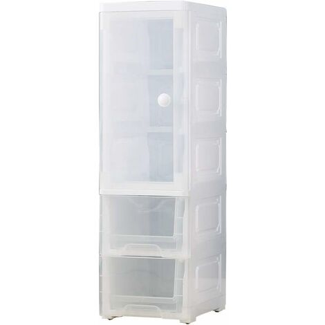 Torre de almacenamiento Greaden 3 estantes + 2 cajones con mango