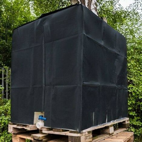 XOYZUU IBC a prueba de polvo 120 x 100 x 116 cm reutilizable Funda protectora para depósito de lluvia cubierta protectora de tela Oxford para 1000 L IBC 