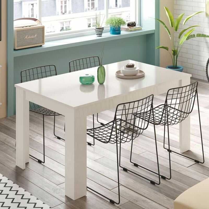 Mesa comedor extensible Kendra blanco Artik