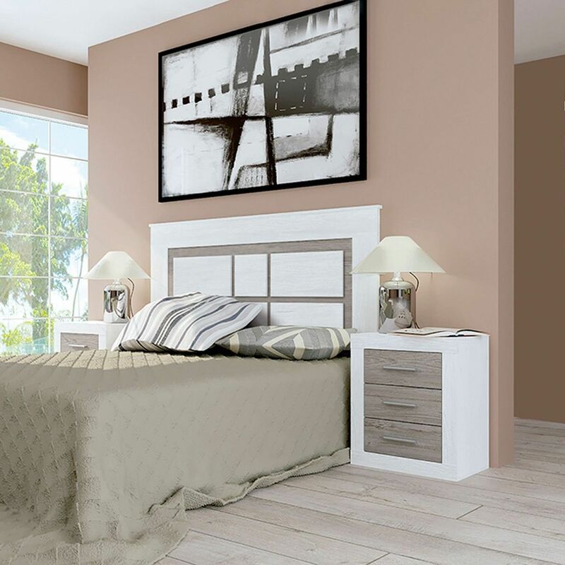 Dormitorio Carmen en color Blanco con Grafito - Fanmuebles