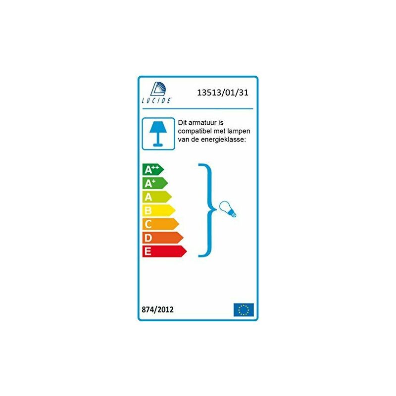 Lucide 135130131 E14 40w led a++ blanco de mesa ip20