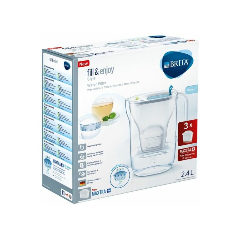 Brita 1025892 Filtro de agua para jarra 2.4L Azul, Transparente filtro de agua