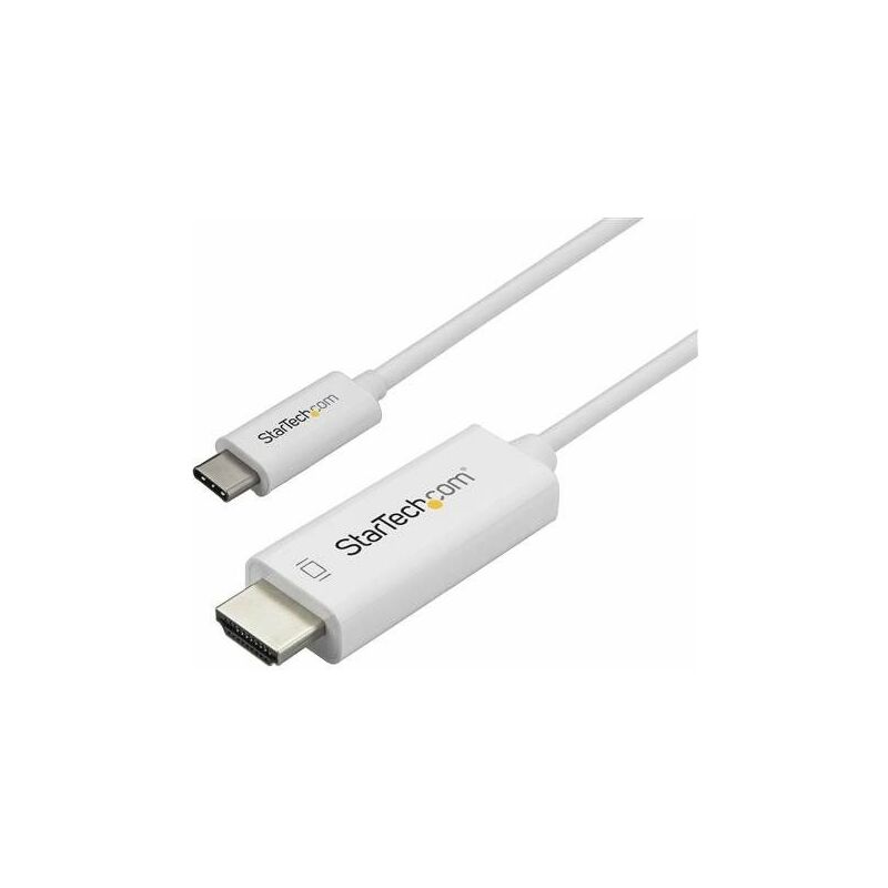 StarTech.com Cable Adaptador de 3m USB-C a HDMI 4K 60Hz - Blanco - Cable USB Tipo C a HDMI - Cable Conversor de Vídeo USBC