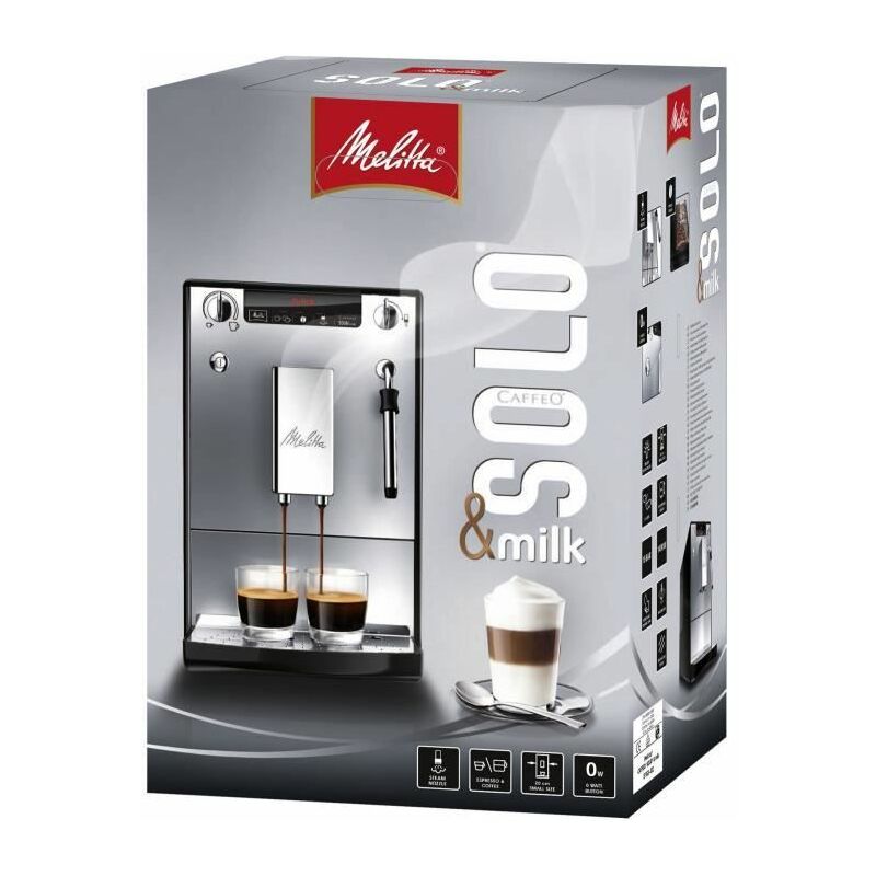 Melitta Caffeo Solo Pure E950-666 Cafetera Espresso Automática 15 Bares  Plata