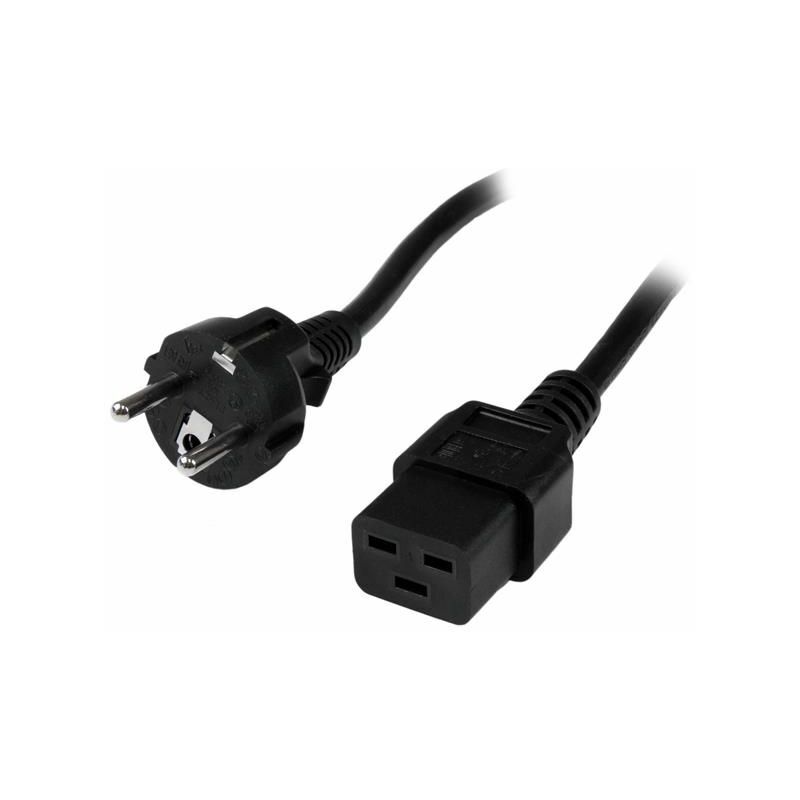 StarTech.com Cable 2m de Alimentación para Ordenadores - CEE7 a IEC 320 C19 - Conector Europeo