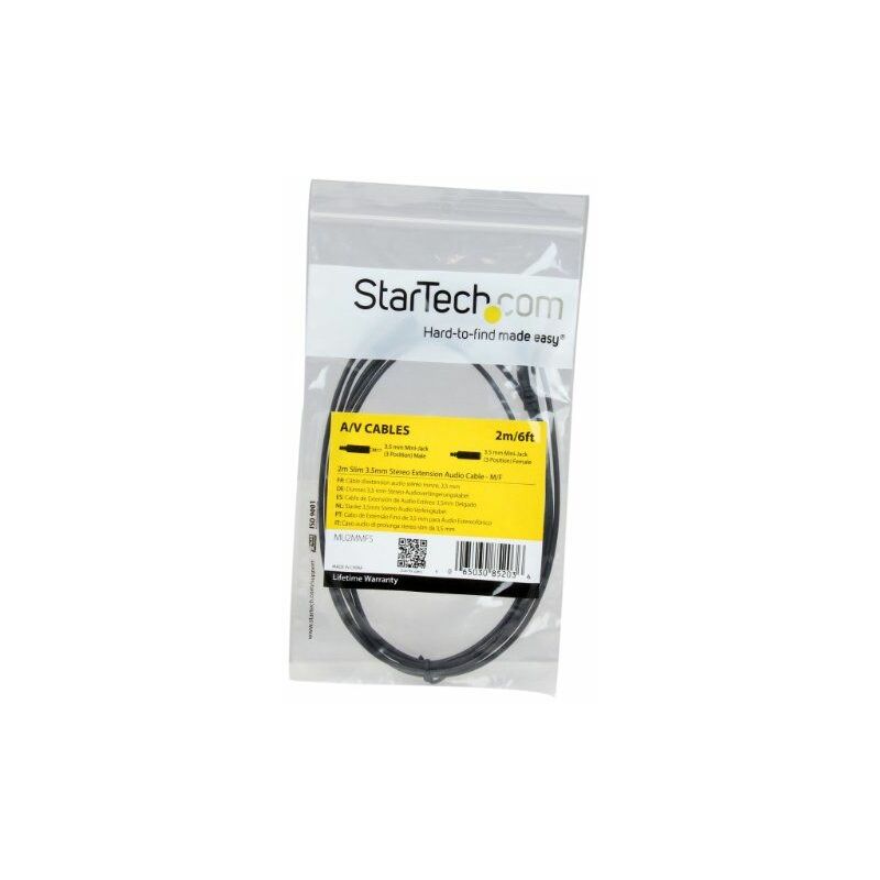 StarTech.com Cable de 1m de Extensión Alargador de Auriculares