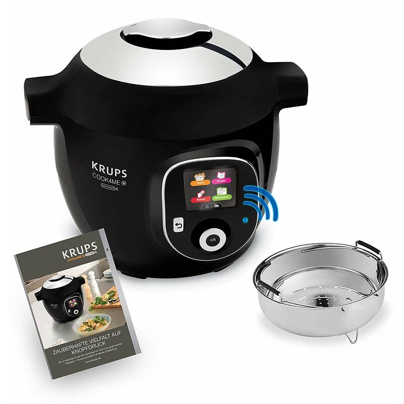 Krups COOK4ME+ CONNECT olla multi-cocción 6 L Negro, Cromo