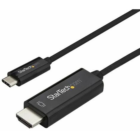 StarTech.com Cable Adaptador de 3m USB-C a HDMI 4K 60Hz - Negro - Cable USB  Tipo C a HDMI - Cable Conversor de Vídeo USBC
