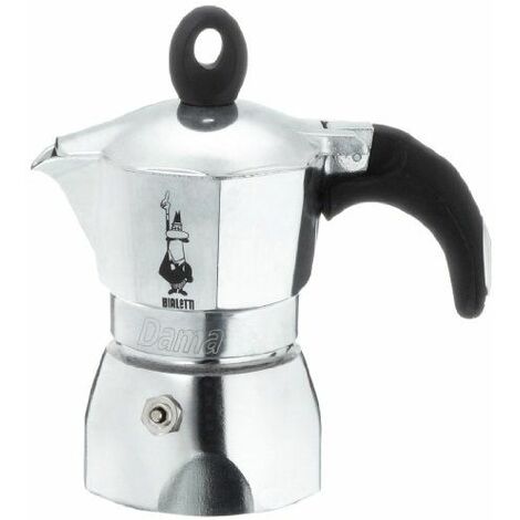 Bialetti Mini Express Induction Coffee Maker, Aluminium, Black, 2 Cups