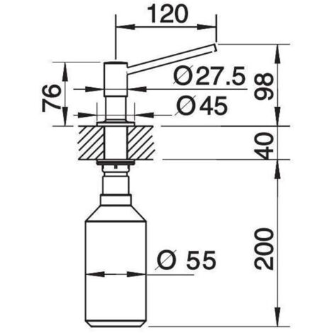 BLANCO Torre Seifenspender – Chrom, Für Küche & Bad, Höhe 7,6 Cm