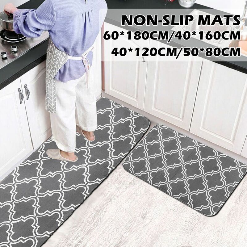 Details about   High Quality Water Absorption Rug Bathroom Mat Shaggy Memory Foam kitchen Floor 