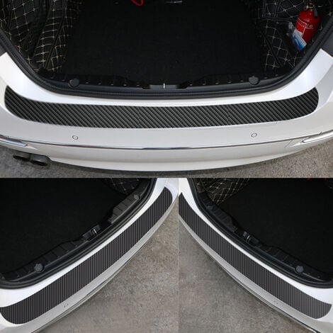 Rear Carbon Fiber Trunk Sticker Cover Bumper Trim Guard Protector