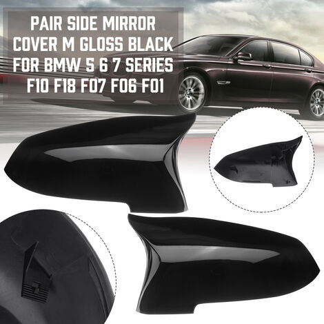 Pair LH RH Side Rearview Mirror Cover Cap For BMW 5 6 7 Series F10 F18 F11  F06 F07 F12 F13 F01 2014 2015 2016 Mirror Covers