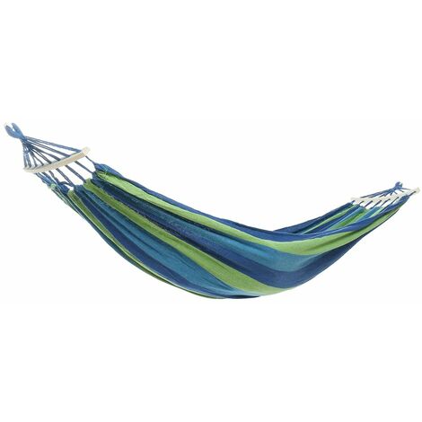 Outdoor Garden Portable Canvas Hammock Travel Camping Balan Oire Hanging Chair Bed Blue Type A Hammock With Wooden Stick 280x100cm