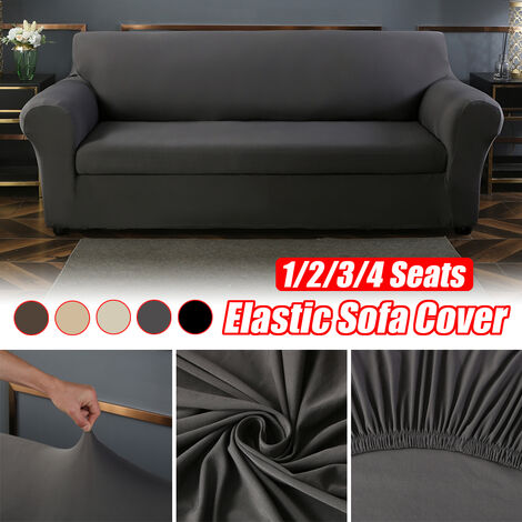 High Quality 12 Color 1/2/3 Seater Sofa Cushion Set Elastic Jacquard  Polyester Spandex Sofa Seat Cover Solid Color Double Sofa Chair Cushion Sofa  Cover Replacement Sofa Stretchy Seat Cushion Cover Fabric Couch