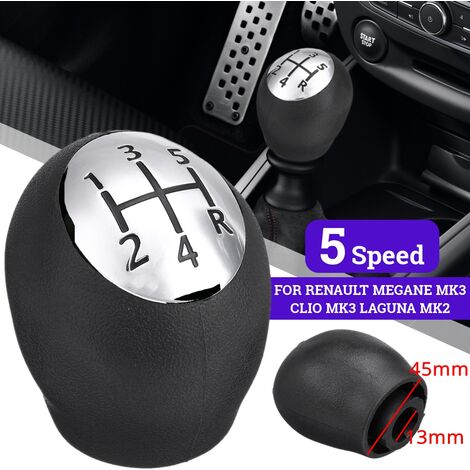 5 Speed Gear Knob Black for Renault Clio MK3 Megane Scenic MK2 Kangoo 