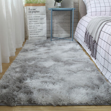 Fluffy Rugs Shaggy Soft Motley Plush Carpets Home Decor 80x200cm Light Grey