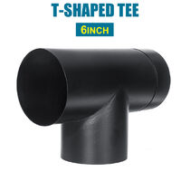 T-shape Stove Pipe Black