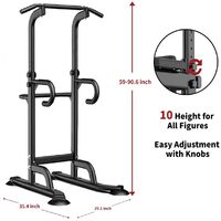 PULL Up & Dip Station Adjustable Height Power Tower