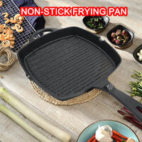 Cast Iron Non-Stick Frying Pan Coating Safe Baking Pan Bottom Steak Pan Pizza Pan Panckae For Induction Gas Oven