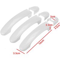 7pcs Set White Door Handle Covers For VW Transpoter T5 T6 Caddy Van 2003-2015