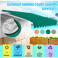 Outdoor Garden Awning Cover Waterproof Sun Shade Canopy (Blue, 3.5m by 2.5m)