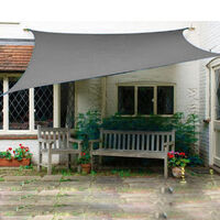 Sun Shade Waterproof Sail 420D Oxford Polyester Awning Cover Awning Outdoor Garden Yard Plant Protection (Gray, Rectangle 2x3m)