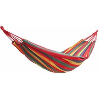 Outdoor Garden Portable Canvas Hammock Travel Camping Balan? Oire Hanging Chair Bed (Red, Type B Hammock (280x80cm))