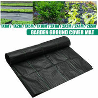 90gsm Resistant Weed Control Fabric Membrane Garden Ground Cover Mat Landscape (1mx1m)
