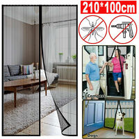 100x210cm Summer Magnetic Automatic Closing Screen Door Netting Curtains Mesh Mosquito Repellent Door Insect Netting Mesh Door Netting (White, 10x10cm Random Color)