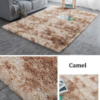 1.6M Super Soft Non-slip Floor Mat Living Room Bedroom Rug Gray / Camel / Pink (Camel, 80cm * 120cm)