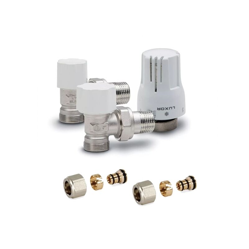 Valvola Termostatica A Squadra 1/2 Per Termosifoni - Con Sensore Liquido E Anti-Gelo, Nero - Foto 4