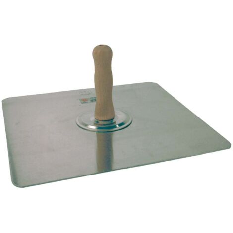 Frattone sparviero in alluminio liscio 330x330 mm – Manico in legno ergonomico – Supporto rinforzato anti-flessione per finiture professionali – Pavan (1/3)