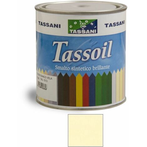 SMALTO SINTETICO TASSOIL LT. 0,75 PER ESTERNO LEGNO E FERRO TASSANI Panna