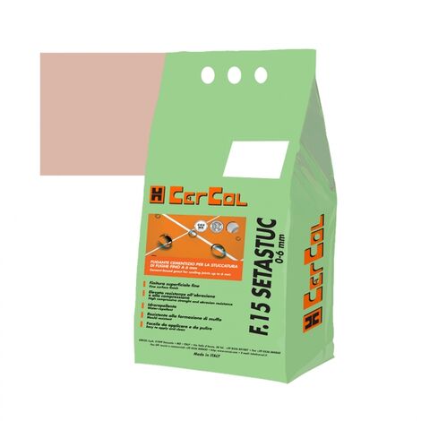 F15 SETASTUC 0-6 Stucco cementizio Idrorepellente fughe pavimento parete kg.5 CERCOL 100 Magnolia