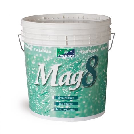 MAG 8 IDROPITTURA PITTURA TRASPIRANTE IDROREPELLENTE BIANCA TASSANI 5 lt