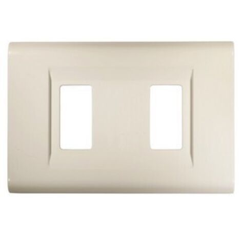 Feb Elettrica PLACCA CLICK col. Bianco 2 posti Feb Elettrica 50 PZ