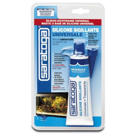 Saratoga 60ml silicone sigillante trasparente universale in blister