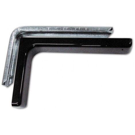 COPPIA SUPPORTI PER MENSOLA REGGIMENSOLA NERA STAFFA PER ARREDAMENTO 18 cm