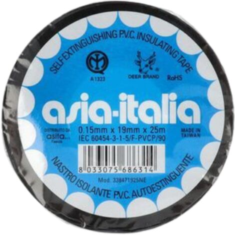 MASTER SRL Nastro Adesivo Isolante Temflex Nero 19 mm x 25 m