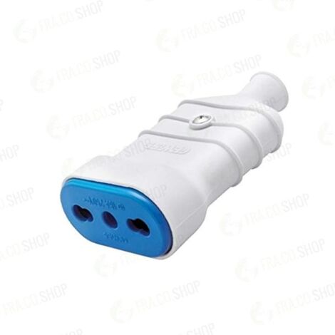 PRESA VOLANTE 2P+T BIVALENTE BIANCA GW28205 PER PROLUNGA ELETTRICA