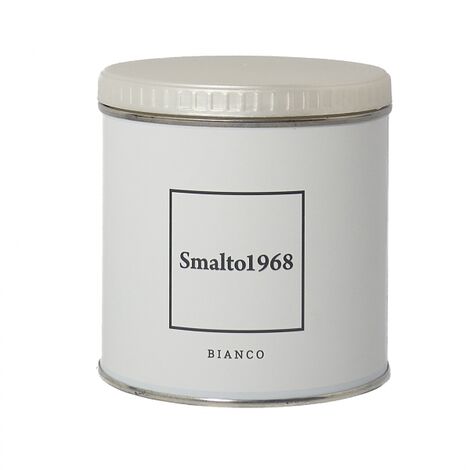 Pittura Shabby Chic Vintage finitura satinata - Smalto 1968 Vernice acrilico ad acqua inodore per Mobili, legno, ferro, piastrelle e supporti difficili 500 ml vari colori Duriplastic Bianco