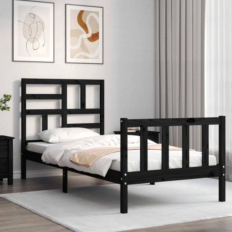 Twin size deals bed frame black