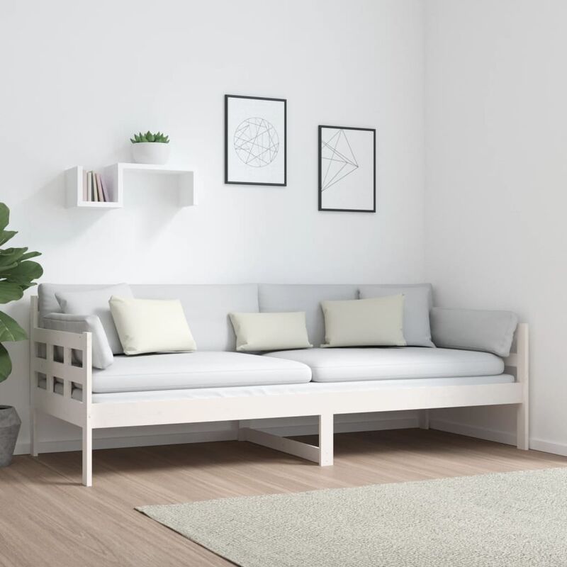 GoodValue Day Bed White Solid Wood Pine ...