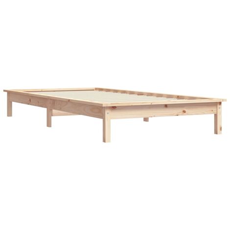 Goodvalue Bed Frame 100x200 Cm Solid Wood Pine