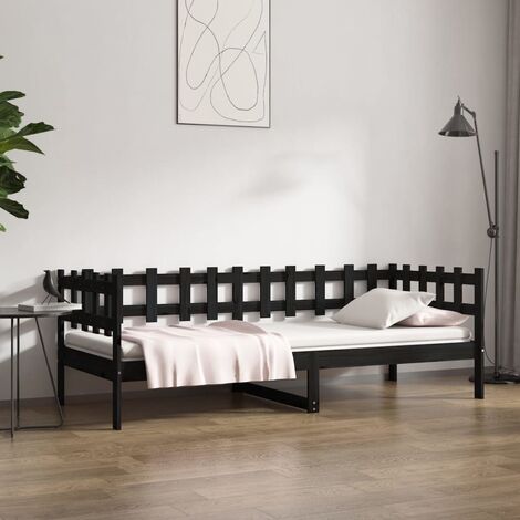 GoodValue Day Bed Black 80x200 cm Solid ...