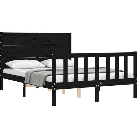 Full size bed frame deals with headboard black