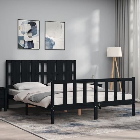 Ikea black king on sale bed frame