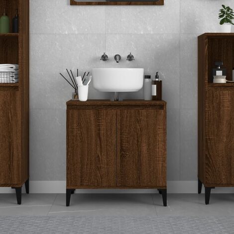 Royalton Sink Cabinet Brown Oak 58x33x60 cm Engineered Wood